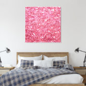 pastelroze glitter canvas afdruk (Insitu (Slaapkamer))