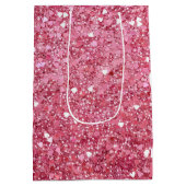 pastelroze glitter medium cadeauzakje (Achterkant)