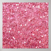 pastelroze glitter poster (Voorkant)