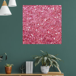 pastelroze glitter poster