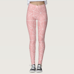 pastelroze halloween spinrag leggings