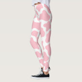 pastelroze koe print kawaii leggings (Links)