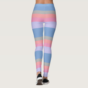 pastelroze koraal grijs blauw paars kleurenblok leggings