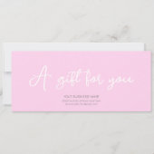 Pastelroze met logo vrouwelijk cadeaubon (Voorkant)