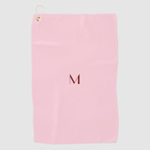 pastelroze - monogram toevoegen golfhanddoek