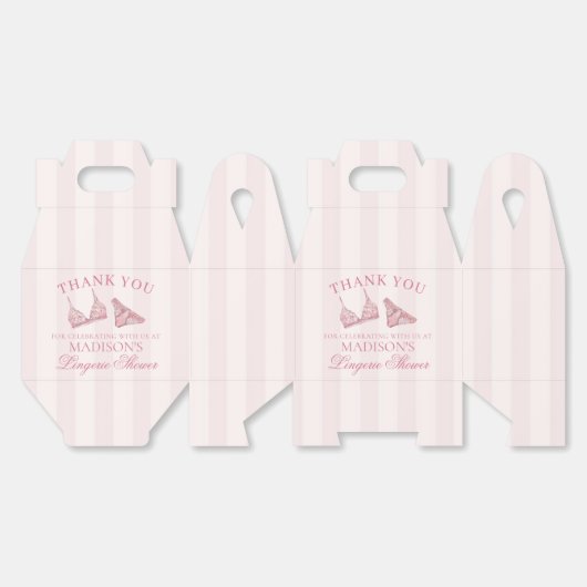 Pastelroze ondergoed douche vrijgezellenfeest Gabl Bedankdoosjes (Ongevouwen)