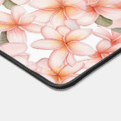 Pastelroze Plumeria Frangipani Bloemen Bureaumat (Hoek)