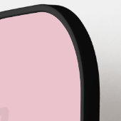 Pastelroze vaste kleur, monogrammen pickleball paddle (Links Detail)