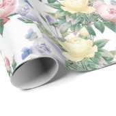 Pastelrozen Inpakpapier (Rol Hoek)