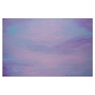 pastels Cute Pink Cloud Paars Blue Sky Stof