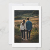 Pastels Eenvoudige Wildbloemen Save The Date (Achterkant)