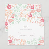 Pastels Floral Grace Wedding Carte RSVP (Devant / Derrière)