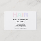 *~* Pastels HAIR Eenvoudige minimale Antiek schaar Visitekaartje (Achterkant)