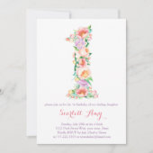 Pastels Printemps Été 1er Anniversaire Invitations (Devant)