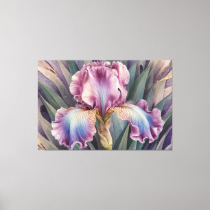*~* Pastels Roze IRIS Irissen Bloemen TV2 Canvas Afdruk