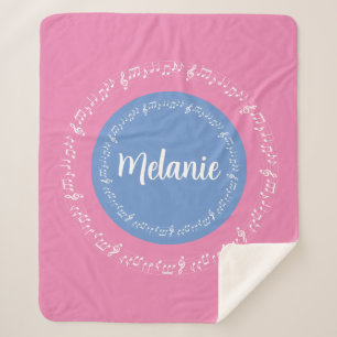 Pastels Sherpa Blanket w/Gepersonaliseerd naam Deken