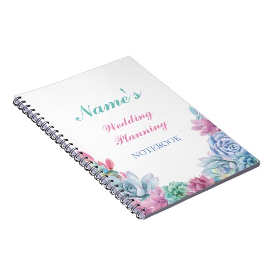 Pastels Succulents Notebook Weddenschap Planning N Notitieboek (Rechterzijde)