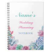 Pastels Succulents Notebook Weddenschap Planning N Notitieboek (Voorkant)