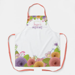  Pastels Super Mom Moederdag Floral Schort