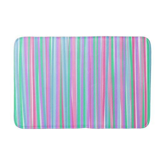 pastels verticale strepen badmat (Voorkant)
