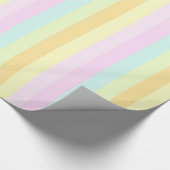 Pastels verticale strepen cadeaupapier (Hoek)