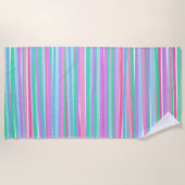 pastels verticale strepen strandlaken (Voorkant)