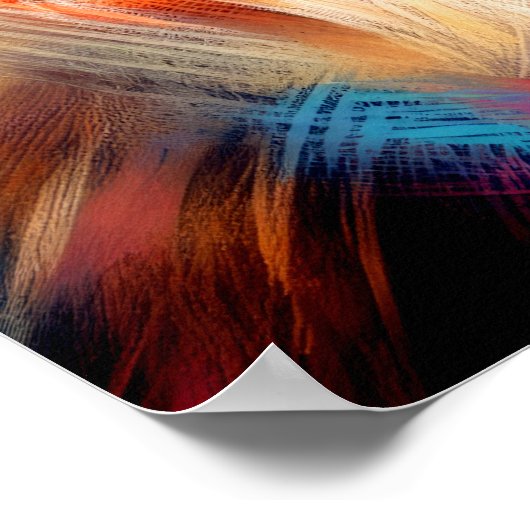 Pasteltekening Abstract ruw schets liggend Man Poster (Hoek)