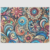 Pasteltekening Boheemse Ingewikkelde Ontwerp Tissuepapier (Voorkant)