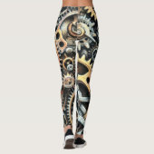 Pasteltekening van Cogs Gears Steampunk Leggings (Achterkant)