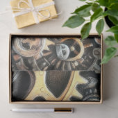 Pasteltekening van Cogs Gears Steampunk Tissuepapier (Geschenk)