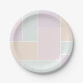 Pasteltint minimalistische verfstalen papieren bordje