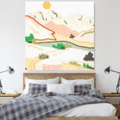 pasteltocht canvas afdruk (Insitu (Slaapkamer))