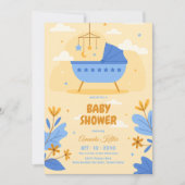 pasteluitnodiging voor Baby shower Kaart (Voorkant)