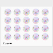 pastelvlinder ronde sticker (Vel)