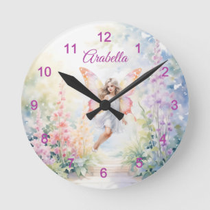  pastelvlinderfee in Flower Garden Ronde Klok