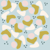 Pastelvormen en stippen accent kussen