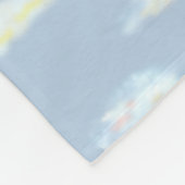 Pastelwolken op lichtblauw fleece deken (Hoek)