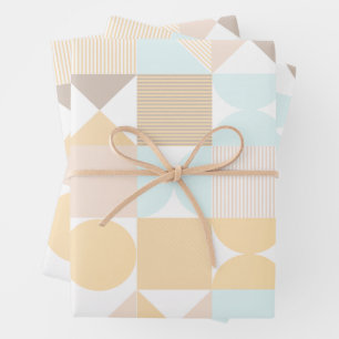 Pastelzachte kleur Abstract geometrisch patroon Inpakpapier Vel