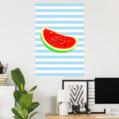 Pastèque, affiche d'été, affiche de jardin, cuisin (Bureau à domicile)