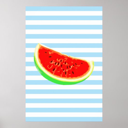 Pastèque, affiche d'été, affiche de jardin, cuisin (Devant)