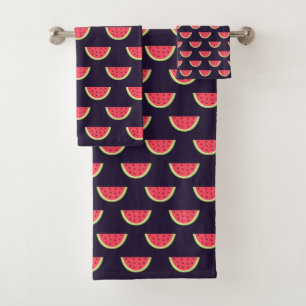 Pastèque au néon sur le motif pourpre