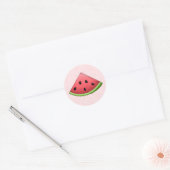 Pastèque avec Stickers Arrière - plans roses (Enveloppe)