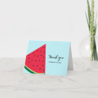 Pastèque Bleu Fun Été Fruit Pli Merci