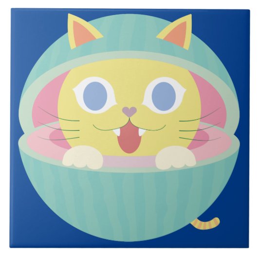 pastèque carreaux céramique kitty (Devant)