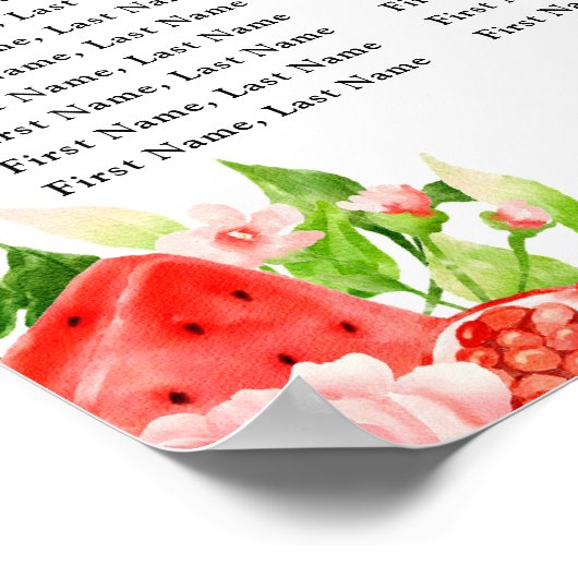 Pastèque et grenade 15 tables Tableau de siège (Coin)