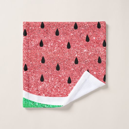 pastèque FAUX parties scintillant (Gant de toilette)