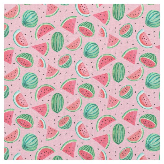 Pastèque | Fruits tropicaux été | Tissu (Fermer)