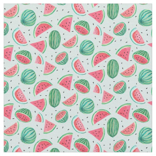 Pastèque | Fruits tropicaux été | Tissu (Fermer)