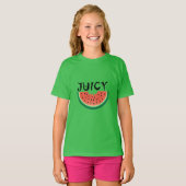 Pastèque Juicy - T-shirt de base pour filles (Devant entier)