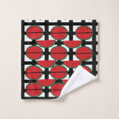 Pastèque Motif Géométrique de Fruit d'Été (Gant de toilette)